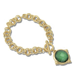 113234, GEOMETRIC FACETED CHARM TOGGLE BRACELET