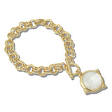 113234, GEOMETRIC FACETED CHARM TOGGLE BRACELET