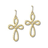 113241, OPENWORK INFINITY LOOK CROSS DROP EARRINGS