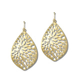 113242, CUTOUT SCULPTURAL TEARDROP DROP EARRINGS