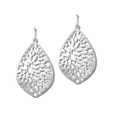 113242, CUTOUT SCULPTURAL TEARDROP DROP EARRINGS