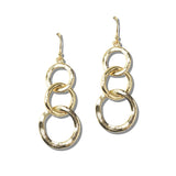 113244, GRADUATED INTERLOCKING HOOP DROP EARRINGS