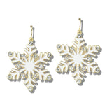 113251, CHRISTMAS ENAMEL SNOWFLAKE DROP EARRINGS