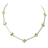 113255, HAMMERED CROSS STATION NECKLACE
