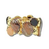 113282, ORGANIC PEBBLE RESIN STRETCH BRACELET
