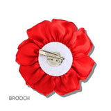 113287, FABRIC FLOWER STATEMENT BROOCH AND HAIR CLIP