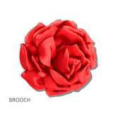 113287, FABRIC FLOWER STATEMENT BROOCH AND HAIR CLIP