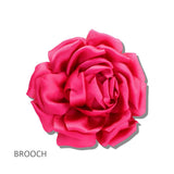 113287, FABRIC FLOWER STATEMENT BROOCH AND HAIR CLIP