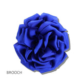 113287, FABRIC FLOWER STATEMENT BROOCH AND HAIR CLIP