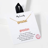 113317, MY LOVELY GRANDMA BUBBLE SCRIPT PENDANT NECKLACE
