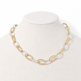 113325, TWO TONE TWISTED ROPE CHAIN NECKLACE
