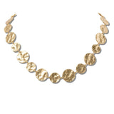 113337, HAMMERED CIRCULAR DISC NECKLACE