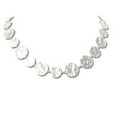 113337, HAMMERED CIRCULAR DISC NECKLACE