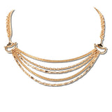 113344, HERITAGE LINK ACCENT MULTI STRAND CASCADING NECKLACE