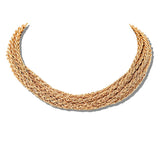 113347, MULTI STRAND ROPE CHAIN COLLAR NECKLACE