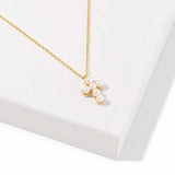 113349, TRANSFORMING TRIALS DAINTY PEARL CROSS PENDANT NECKLACE