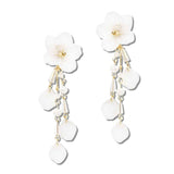 113358, BLOSSOM CASCADING PETAL CHANDELIER DROP EARRINGS