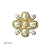 113381, WATER RESISTANT VINTAGE GOLD MULTI PEARL BROOCH PIN