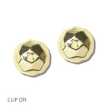 113401, BOLD GEOMETRIC CLIP ON EARRINGS