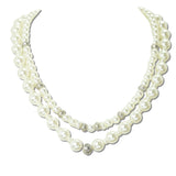 113414, WESTERN NAVAJO AND PEARL LAYERED BEADED NECKLACE