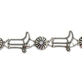 113415, WESTERN COWBOY BOOT AND FLORAL CONCHO CHAIN BELT