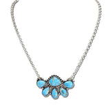 113429, WESTERN HANDCRAFTED STONE CLUSTER NECKLACE
