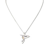 113434, SCULPTED HUMMINGBIRD PENDANT NECKLACE