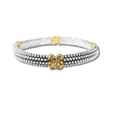 113445, MULTI ROW CAVIAR BEADED X ACCENT STRETCH BRACELET