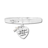 113453, MATTHEW 19:26 ENGRAVED HEART STRETCH BRACELET