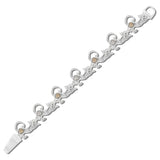 113458, SCULPTED CAT AND HEART MAGNETIC LINK BRACELET