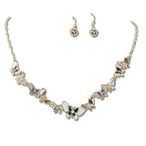 113475, ENAMEL AND CRYSTAL PAVE BUTTERFLY NECKLACE