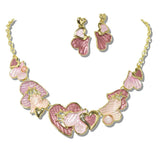 113477, LAYERED ENAMEL HEART NECKLACE