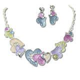 113477, LAYERED ENAMEL HEART NECKLACE