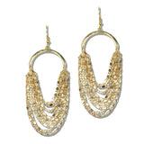 113479, MULTI STRAND ARCH FRINGE EARRINGS