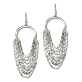 113479, MULTI STRAND ARCH FRINGE EARRINGS