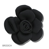 113493, OVERSIZED FABRIC FLORAL ROSETTE BROOCH AND HAIRCLIP