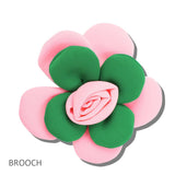 113494, SORORITY OVERSIZED FABRIC FLOWER STATEMENT BROOCH AND HAIR CLIP