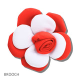 113494, SORORITY OVERSIZED FABRIC FLOWER STATEMENT BROOCH AND HAIR CLIP
