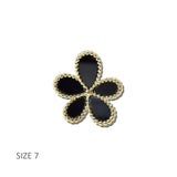 113512, 14K GOLD PLATED FLOWER BLOSSOM RING