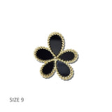 113512, 14K GOLD PLATED FLOWER BLOSSOM RING