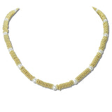 113527, TEXTURED PEARL BEADED NECKLACE