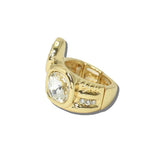 113531, FACETED CRYSTAL BYPASS STRETH RING