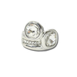 113531, FACETED CRYSTAL BYPASS STRETH RING
