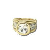 113532, CUSHION CUT CRYSTAL BEZEL SET CABLE STRETCH RING