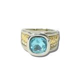 113532, CUSHION CUT CRYSTAL BEZEL SET CABLE STRETCH RING