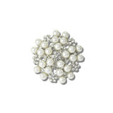 113533, PEARL AND CRYSTAL CLUSTER STRETCH RING