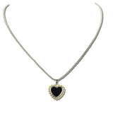 113549, 14K GOLD PLATED DOTTED TEXTURE HEART PENDANT NECKLACE