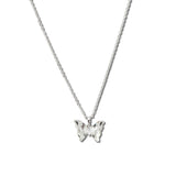113562, FACETED CZ BUTTERFLY PENDANT NECKLACE