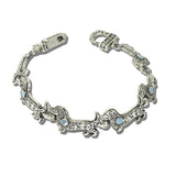 113569, WESTERN ENGRAVED DACHSHUND LINK MAGNETIC BRACELET