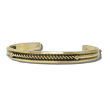 113573, WESTERN ANTIQUED METAL TWISTED ROPE OPEN CUFF BRACELET
